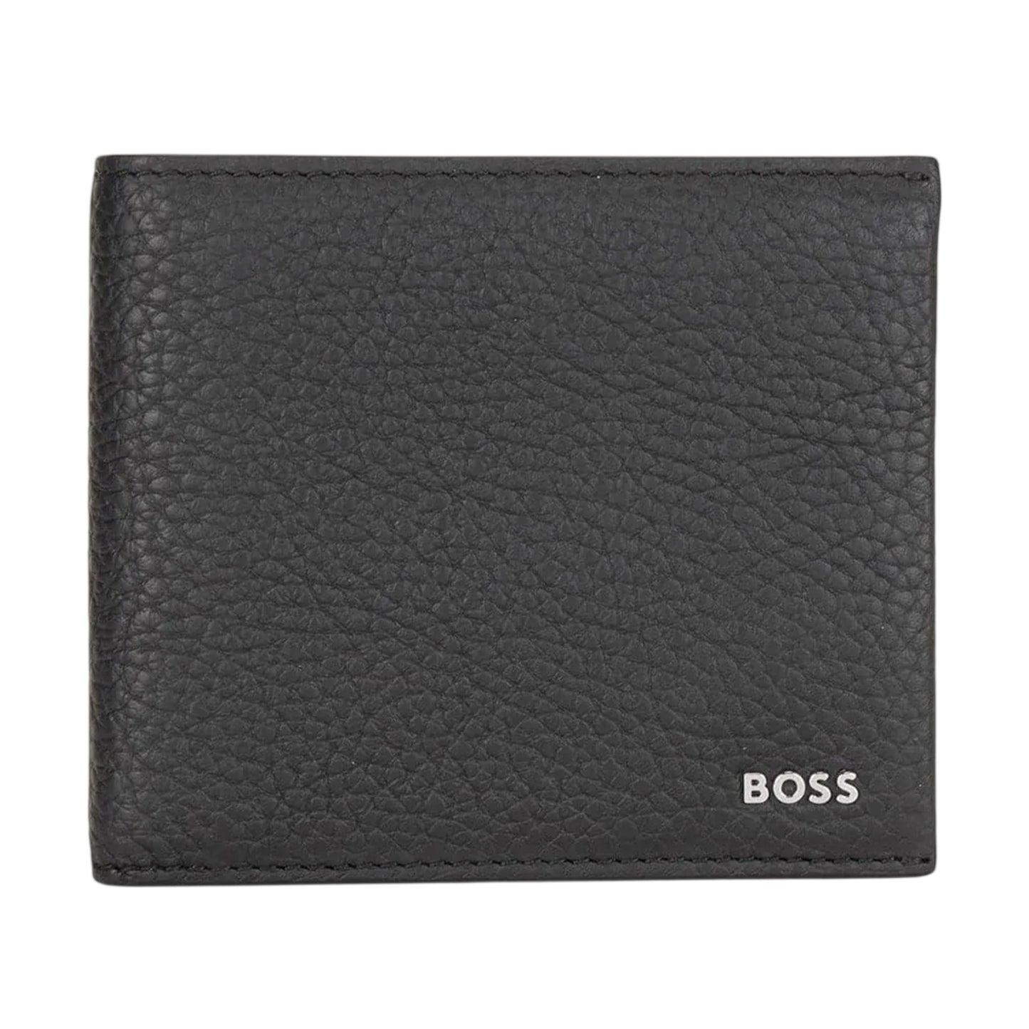 Navy - Front - Boss Crosstown Bi-Fold Leather Wallet