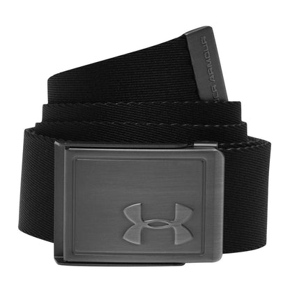 Black - Front - Under Armour Mens Drive Webbing Stretch Belt