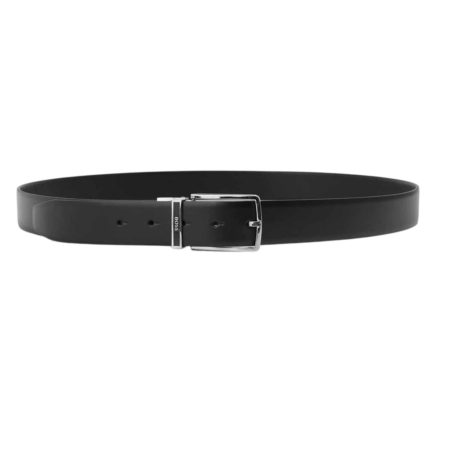 Black - Front - Boss Unisex Adult Leather Belt