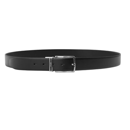 Black - Front - Boss Unisex Adult Leather Belt