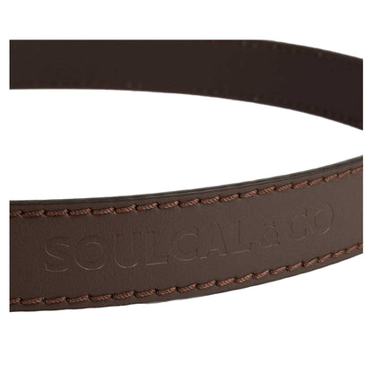 Tan - Side - SoulCal Logo Faux Leather Belt
