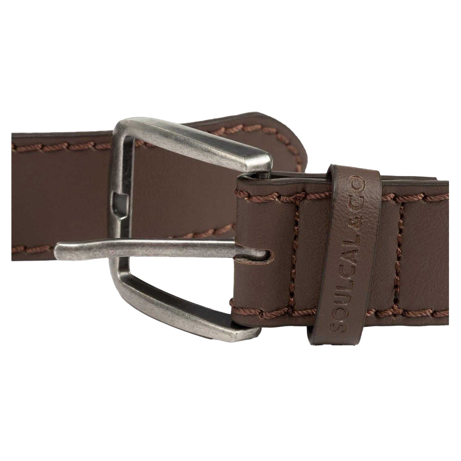Tan - Lifestyle - SoulCal Logo Faux Leather Belt