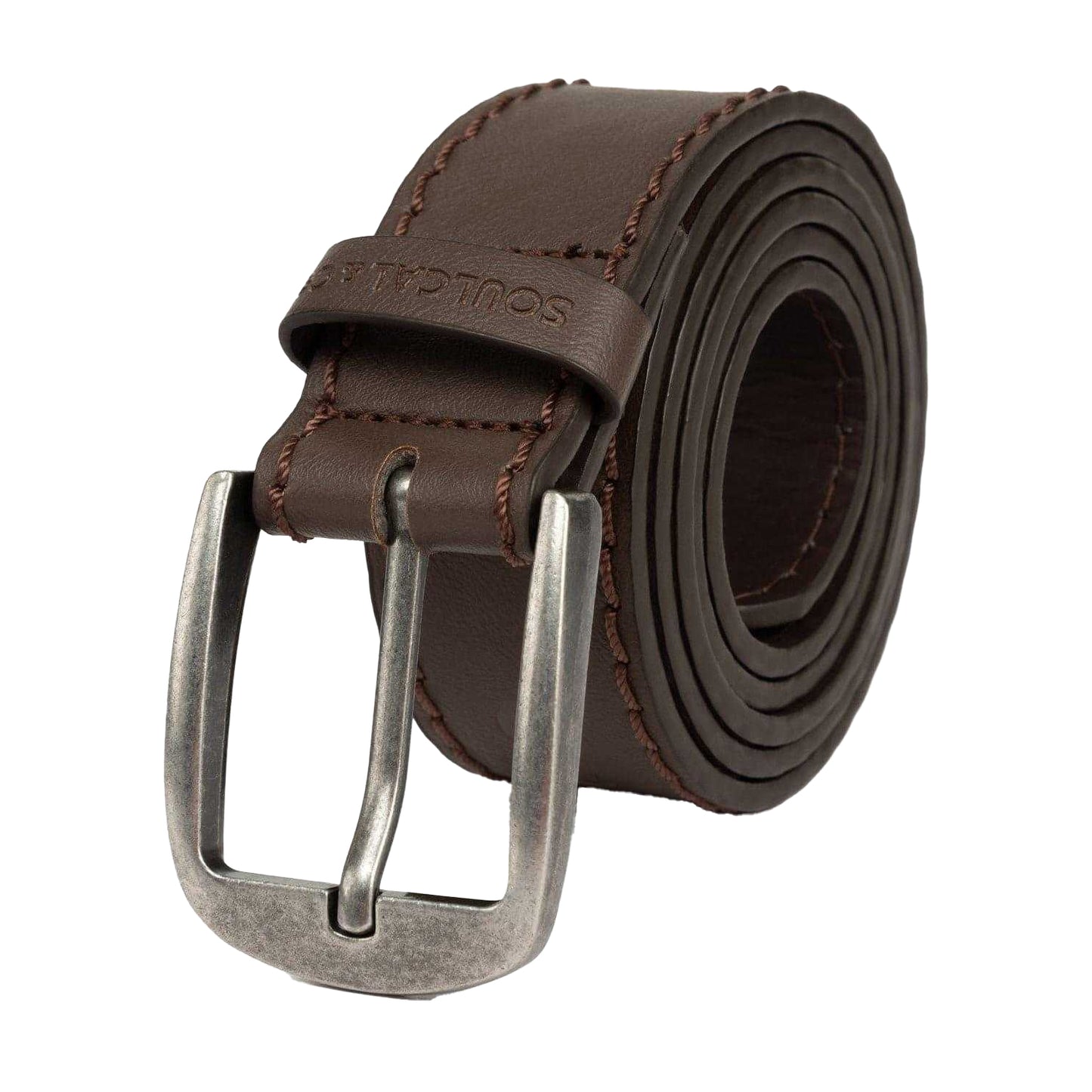 Tan - Front - SoulCal Logo Faux Leather Belt