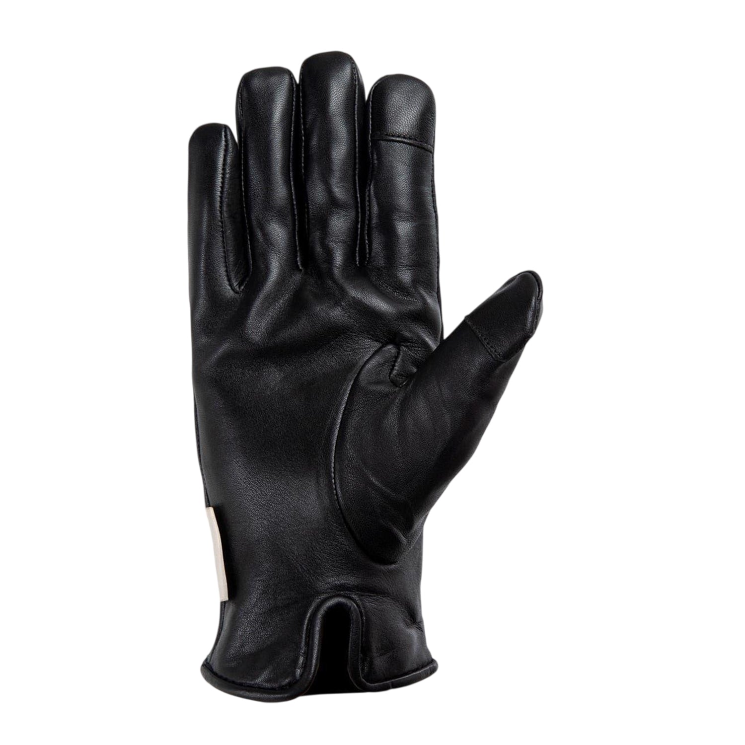 Black - Back - Pretty Green Mens Sheepskin 3 Point Stitch Glove