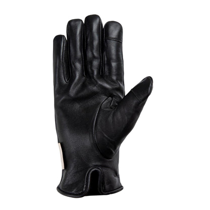 Black - Back - Pretty Green Mens Sheepskin 3 Point Stitch Glove