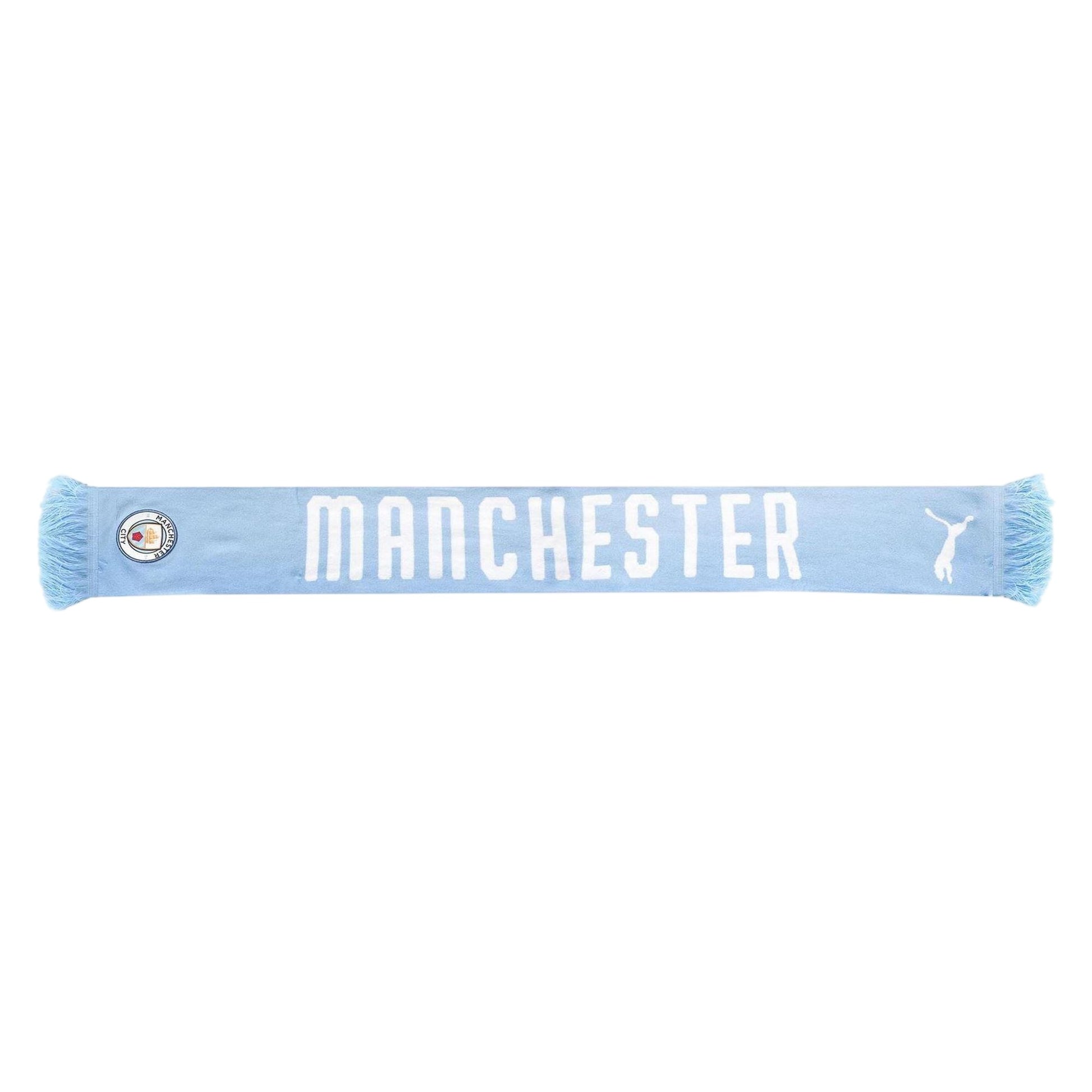 Blue - Front - Puma Manchester City FC Jacquard Scarf