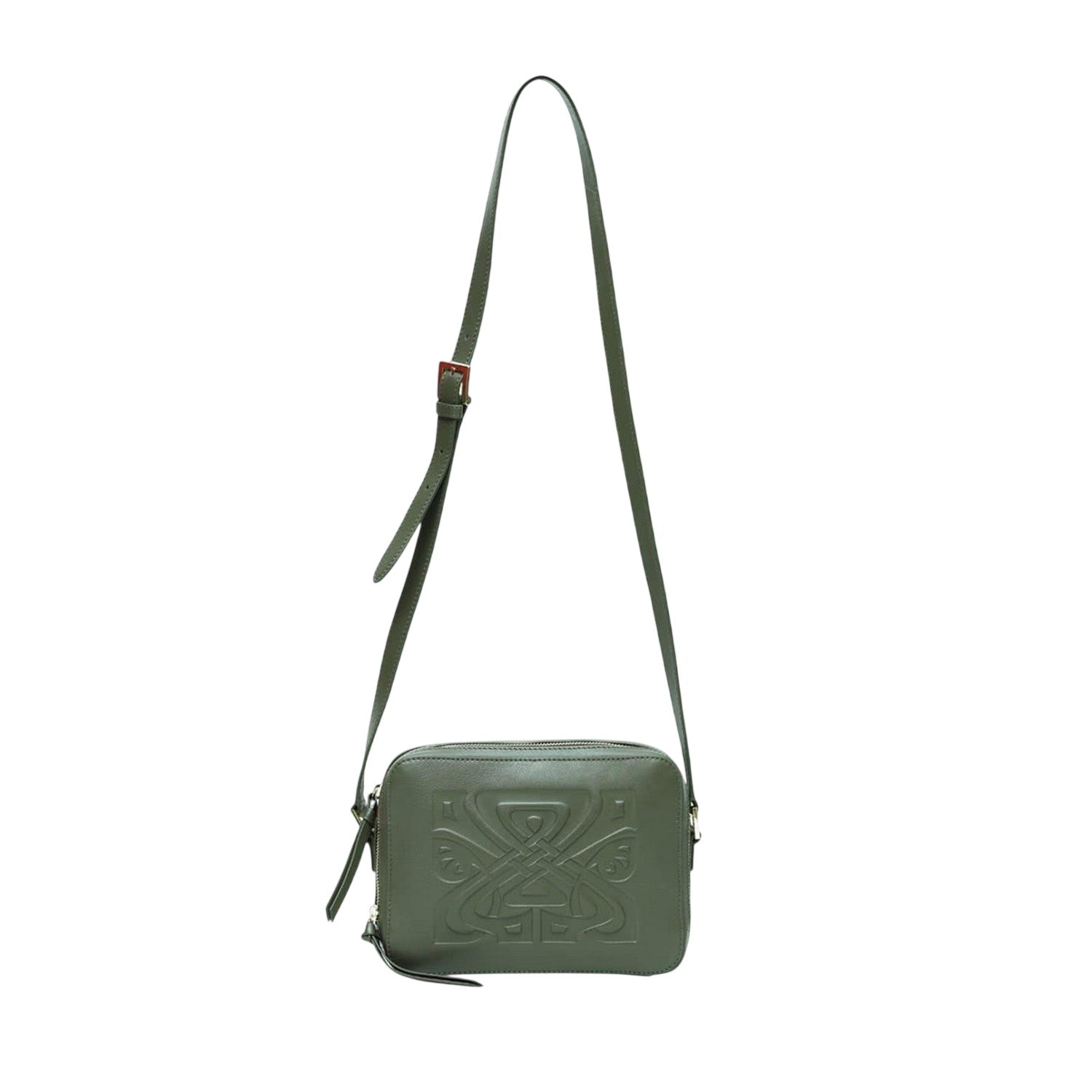 Khaki Green - Back - Biba Rachel Leather Crossbody Bag