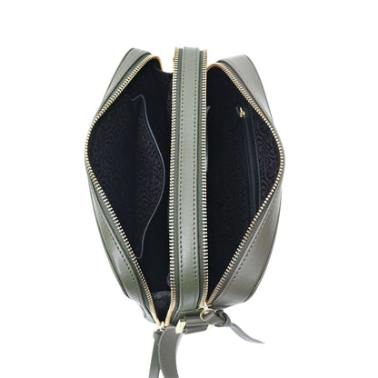 Khaki Green - Side - Biba Rachel Leather Crossbody Bag
