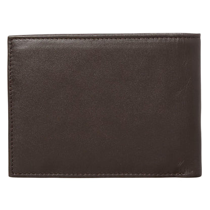 Brown - Back - Tommy Hilfiger Leather Wallet