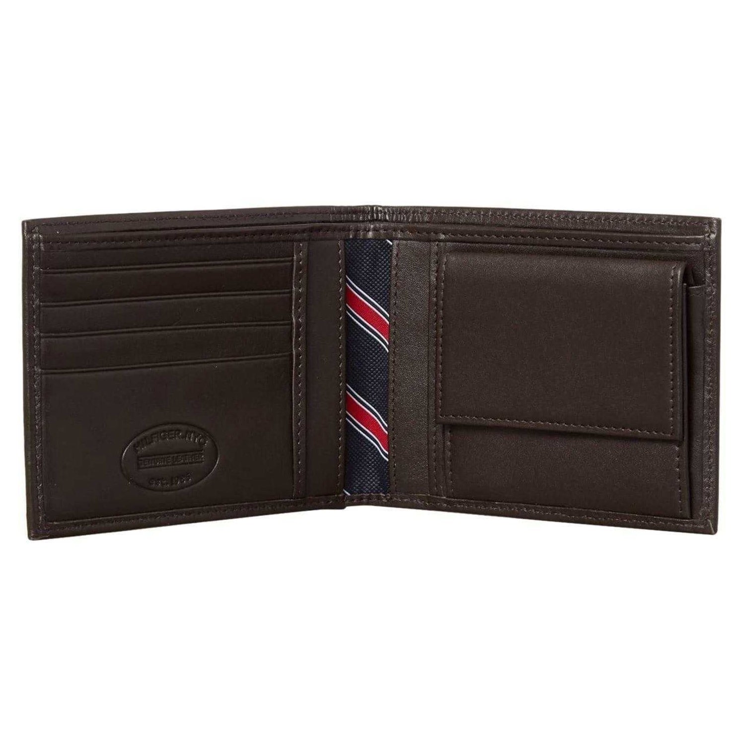 Brown - Side - Tommy Hilfiger Leather Wallet