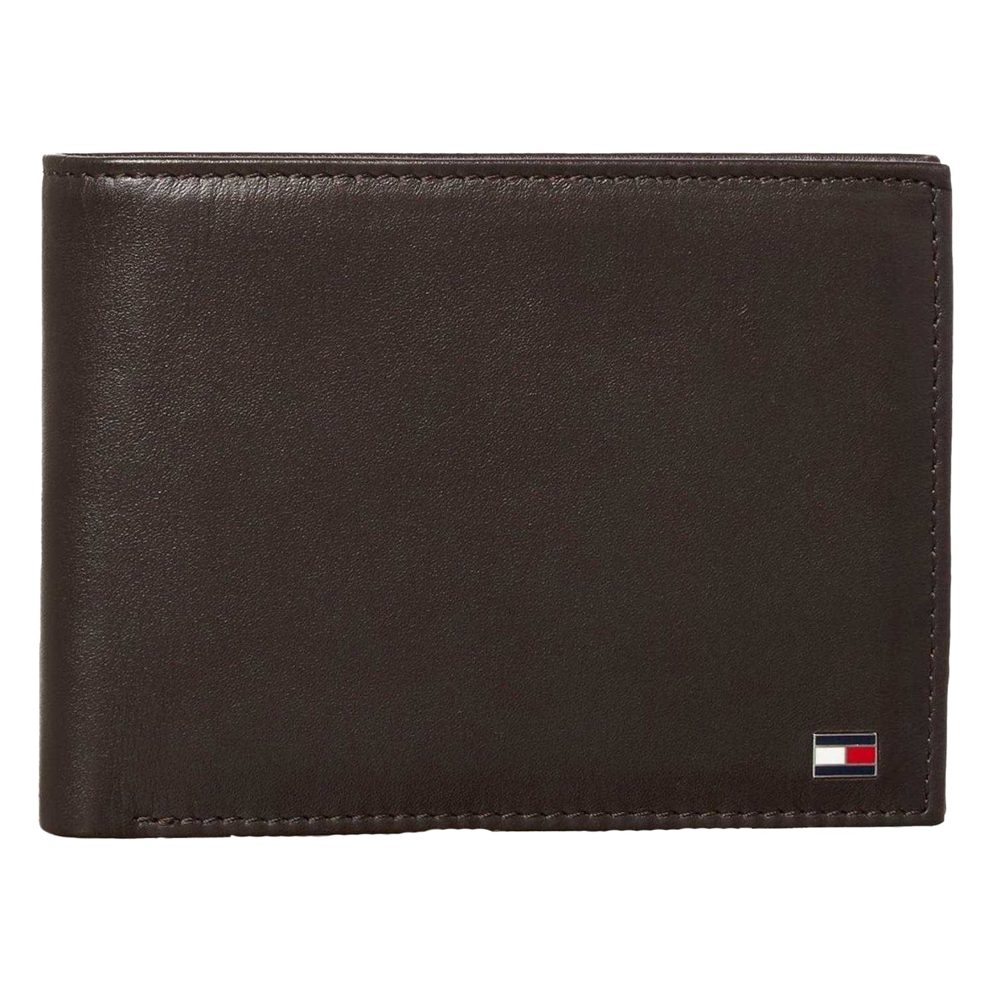 Brown - Front - Tommy Hilfiger Leather Wallet