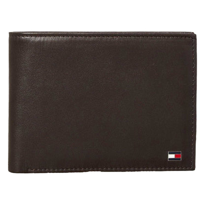 Brown - Front - Tommy Hilfiger Leather Wallet