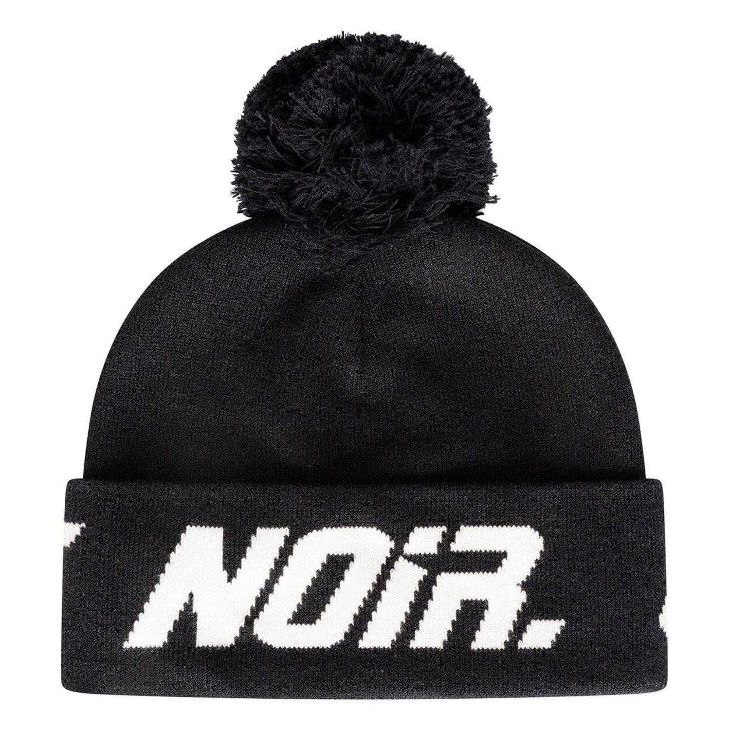 Black-White - Back - Societe Noir Lettering Beanie