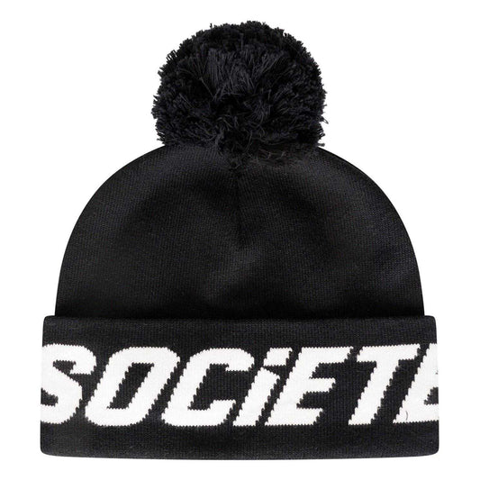 Black-White - Front - Societe Noir Lettering Beanie