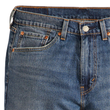 Blue - Side - Levis Mens 505 Blue Hour Denim Regular Jeans