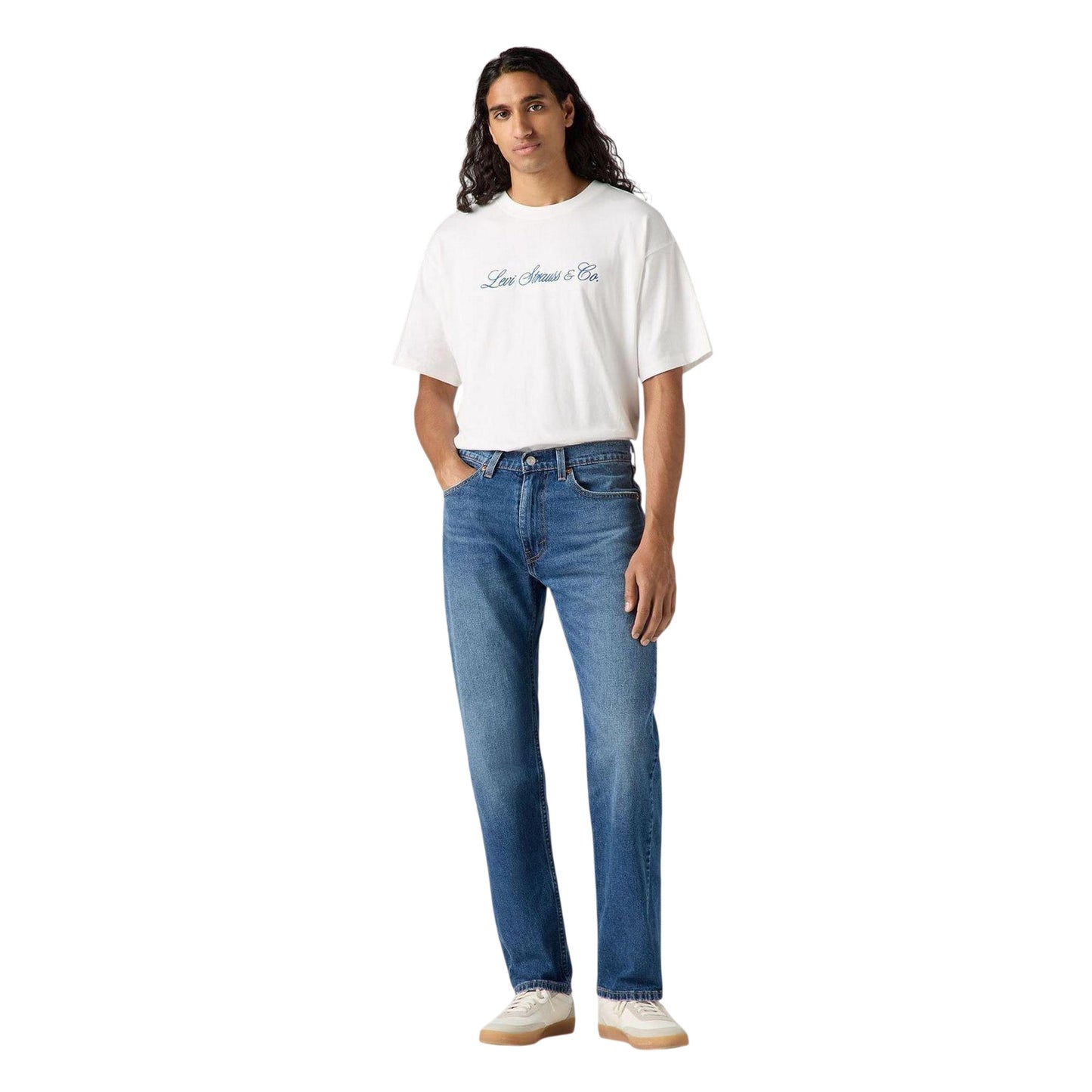 Blue - Lifestyle - Levis Mens 505 Blue Hour Denim Regular Jeans