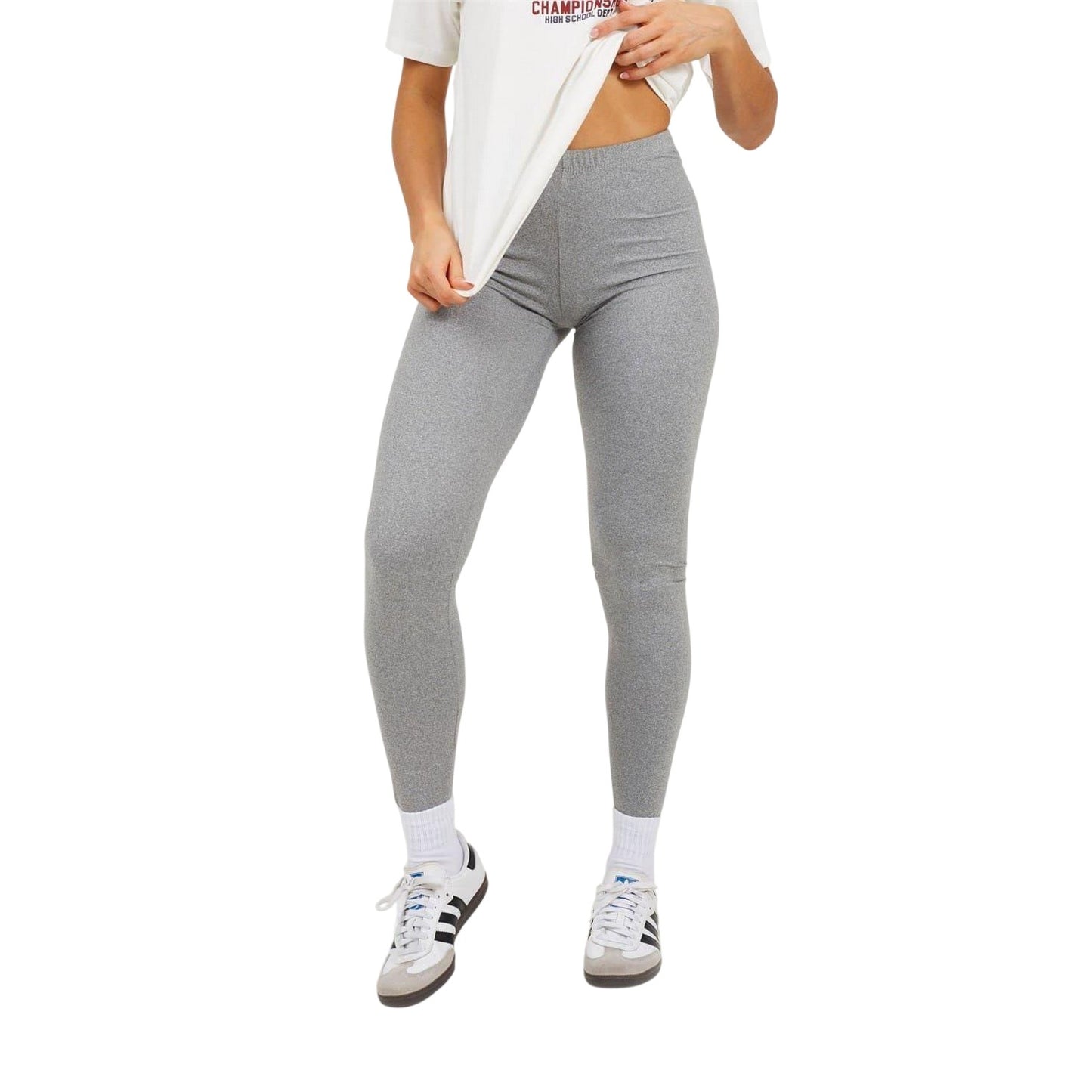 Grey Marl - Front - Brave Soul Womens-Ladies Leggings
