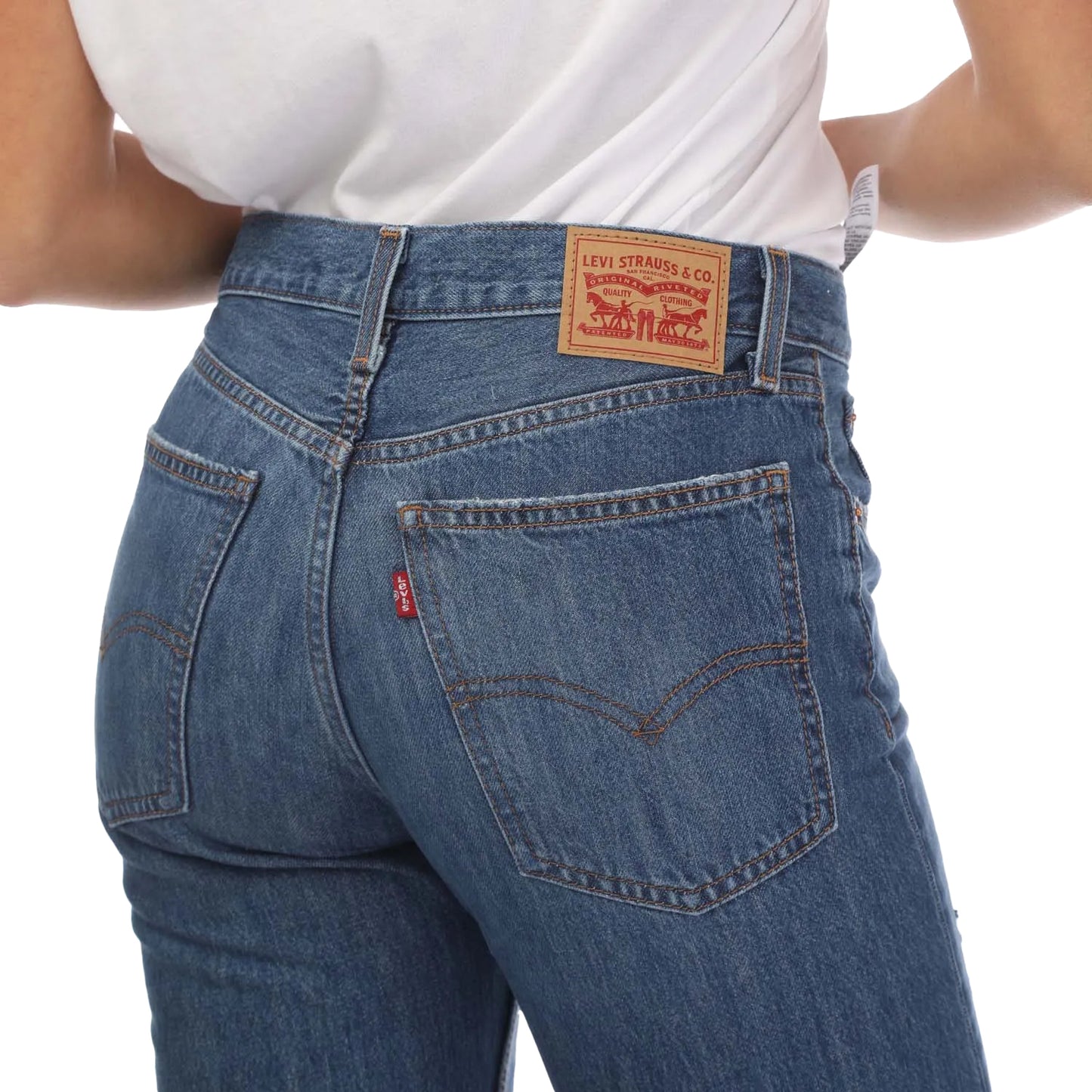 Denim - Side - Levis Womens-Ladies Amplify It Low Profile Jeans