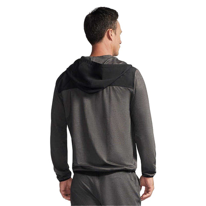 Black-Charcoal - Back - Skechers Mens Relaxed Fit Full Zip Hoodie