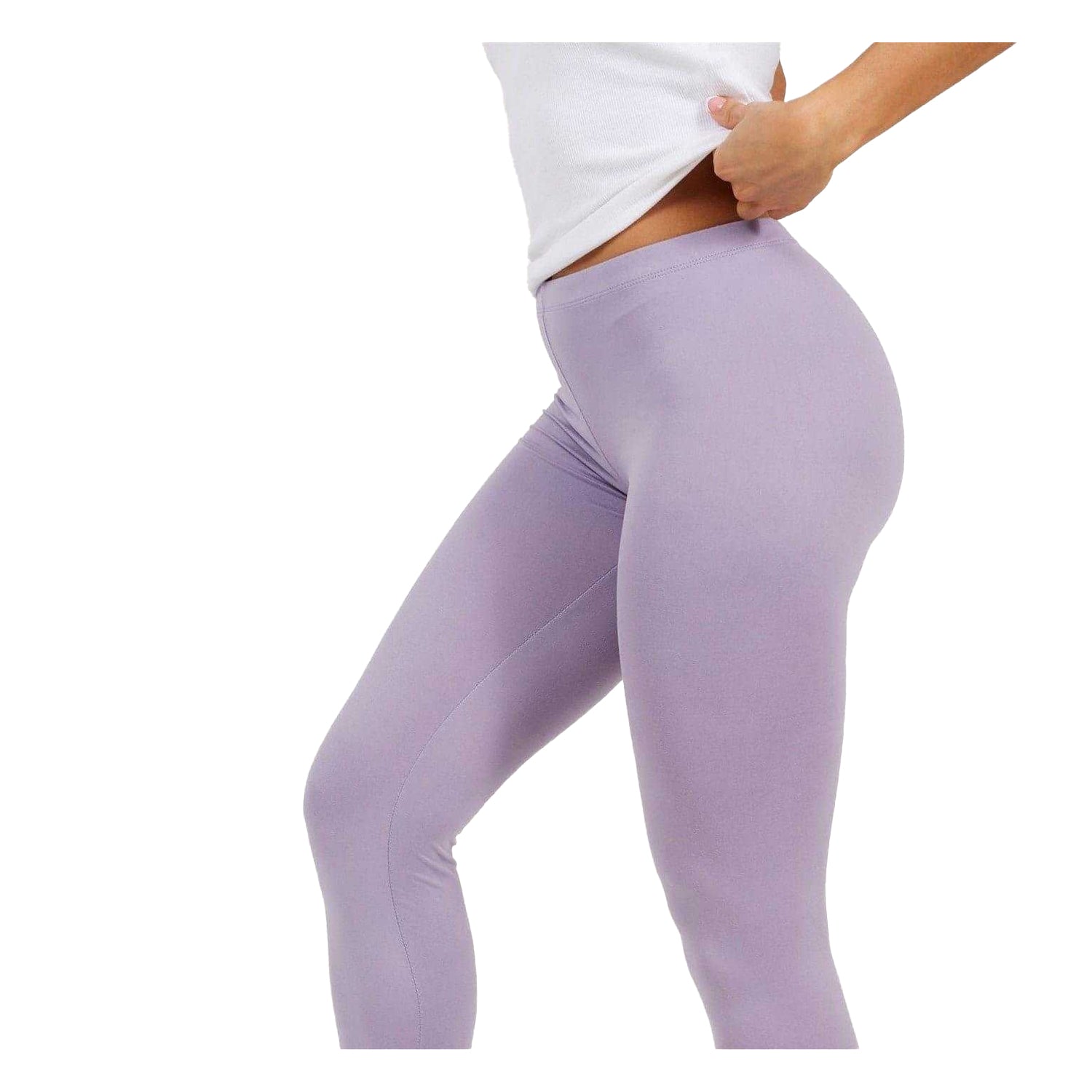 Lilac - Side - Brave Soul Womens-Ladies Leggings