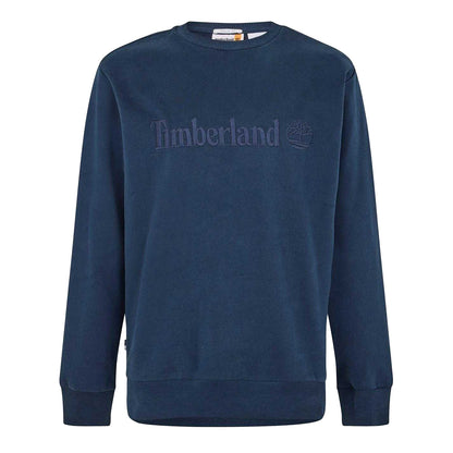 Dark Sapphire - Front - Timberland Mens Embroidered Logo Sweatshirt