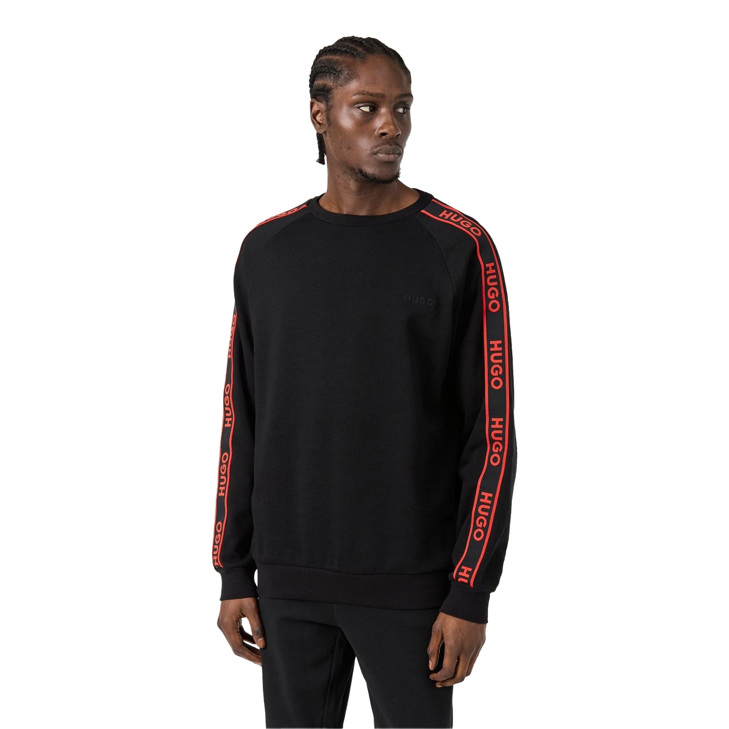 Black - Side - Hugo Mens Liam Sweatshirt