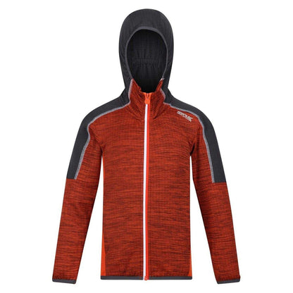 Blazing Orange-Rusty Orange - Front - Regatta Childrens-Kids Burnton Raglan Hoodie