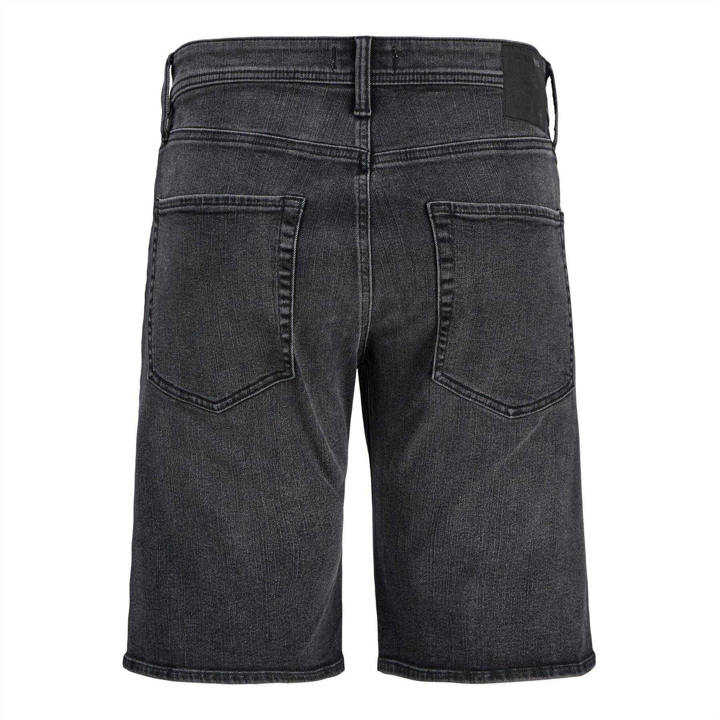 Black Denim - Back - Jack And Jones Mens Rick Denim Slim Shorts