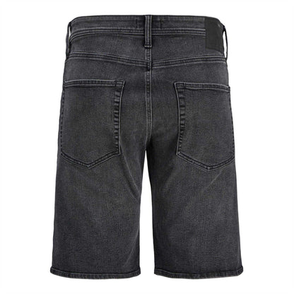 Black Denim - Back - Jack And Jones Mens Rick Denim Slim Shorts