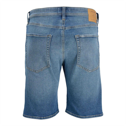 Light Blue - Back - Jack And Jones Mens Rick Denim Slim Shorts