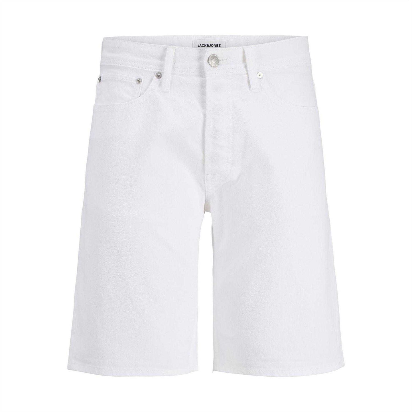 Optic White - Front - Jack And Jones Mens Rick Denim Slim Shorts