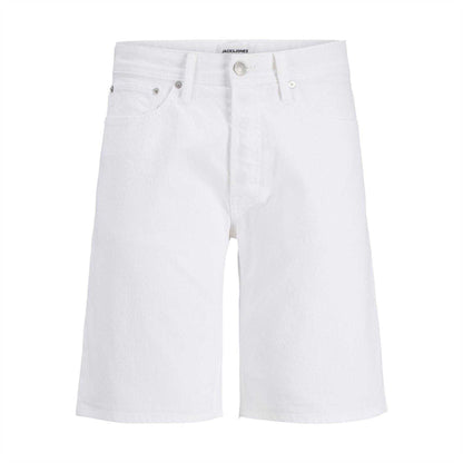 Optic White - Front - Jack And Jones Mens Rick Denim Slim Shorts