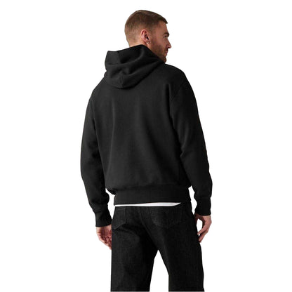 Black - Back - Levis Mens Ribbed Hoodie