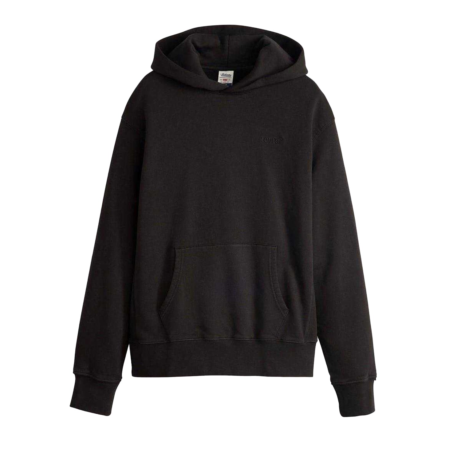 Black - Front - Levis Mens Ribbed Hoodie