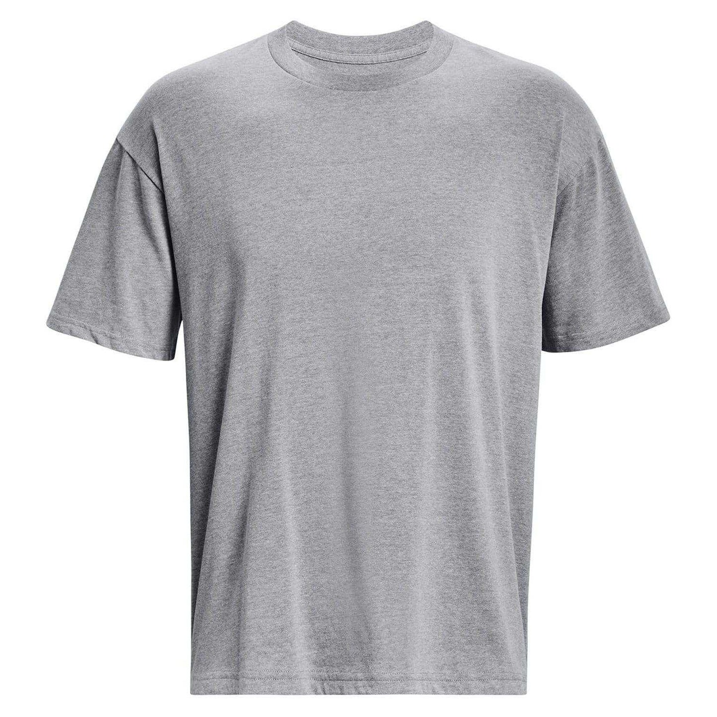 Grey - Front - Under Armour Unisex Adult Heavyweight Short-Sleeved T-Shirt