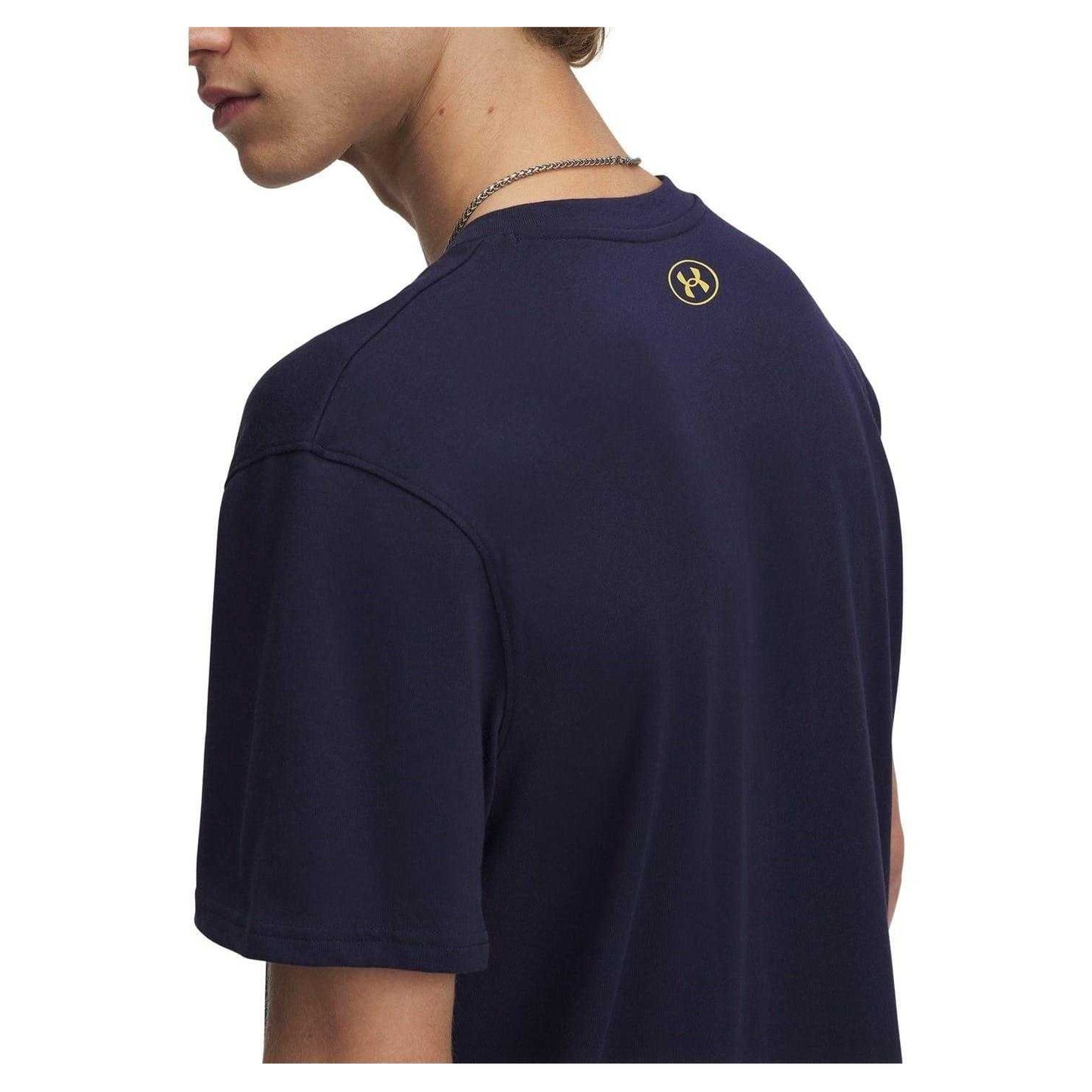 Navy Blue - Side - Under Armour Mens Holiday Heavyweight Regular T-Shirt