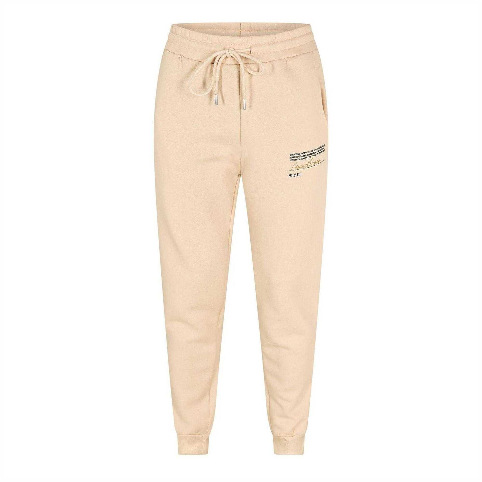 Sand - Front - Criminal Damage Mens Joggers