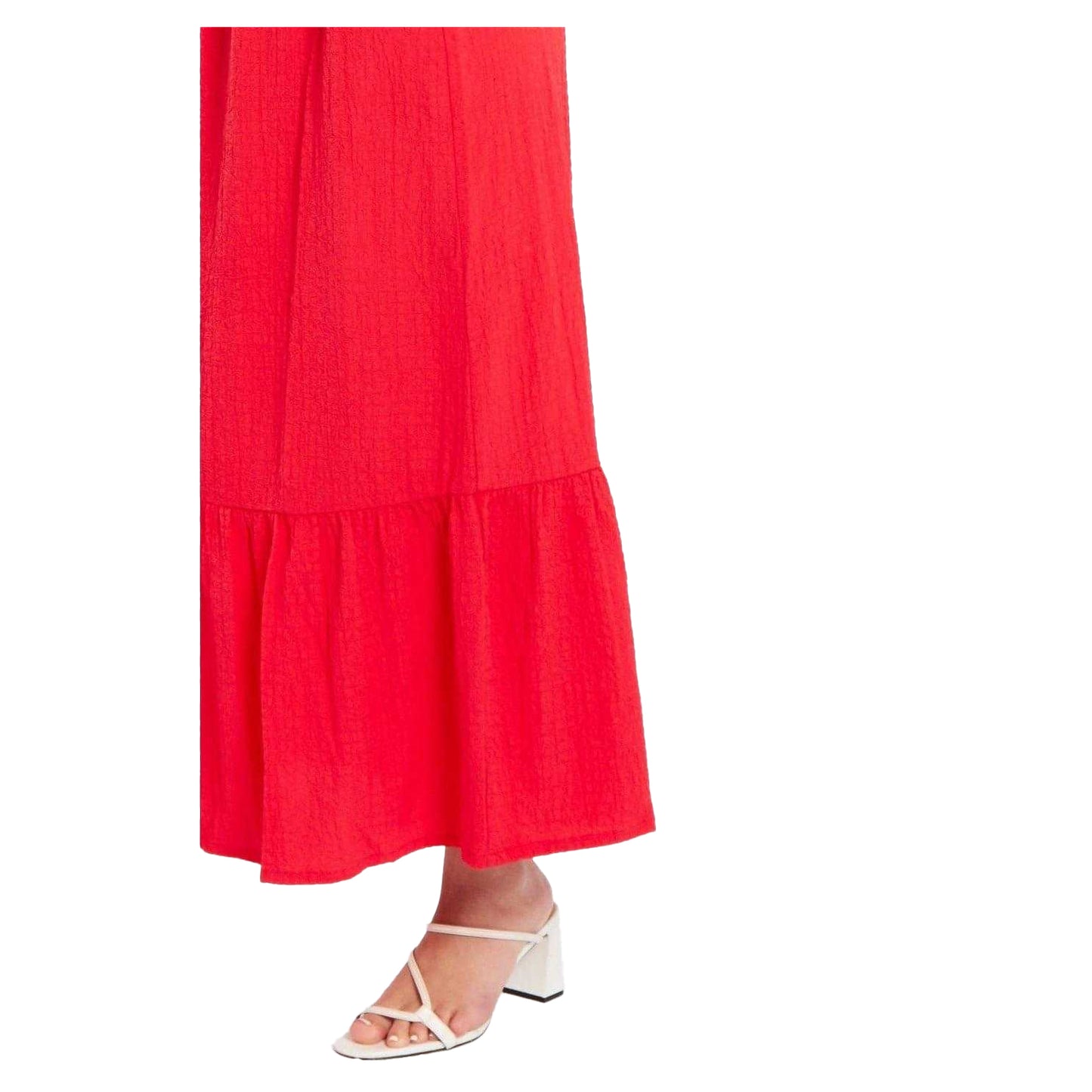 Red - Side - Be You Womens-Ladies Relaxed Fit Midi Skirt