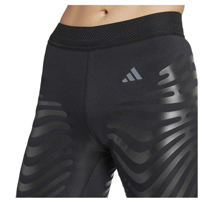 Black - Side - Adidas Womens-Ladies Adizero Elasticated Running Shorts
