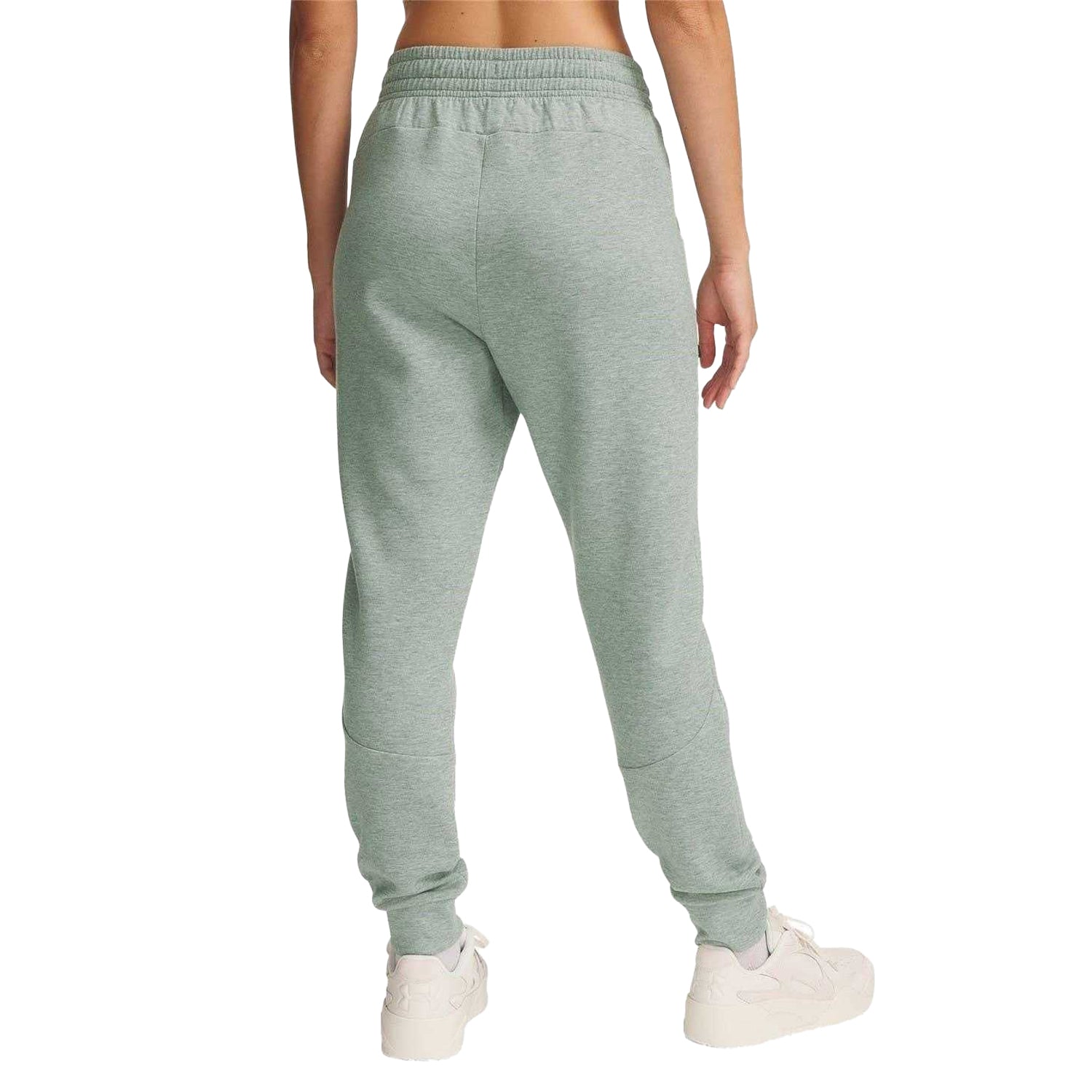 Green - Back - Under Armour Womens-Ladies Performance Fleece Athletic Joggers