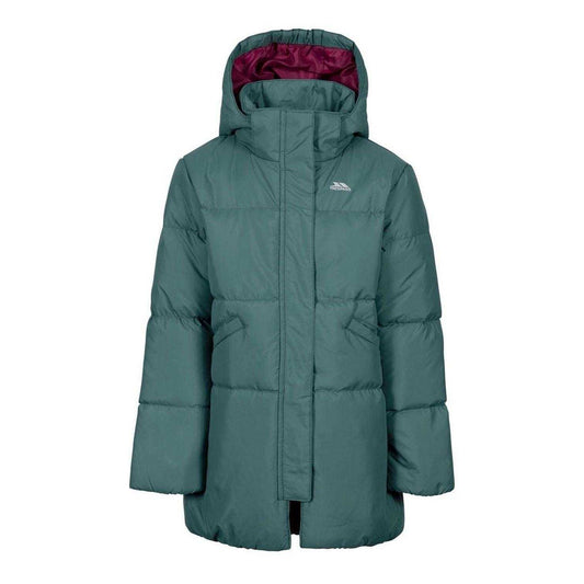 Green - Front - Trespass Girls Tiffy Padded Jacket