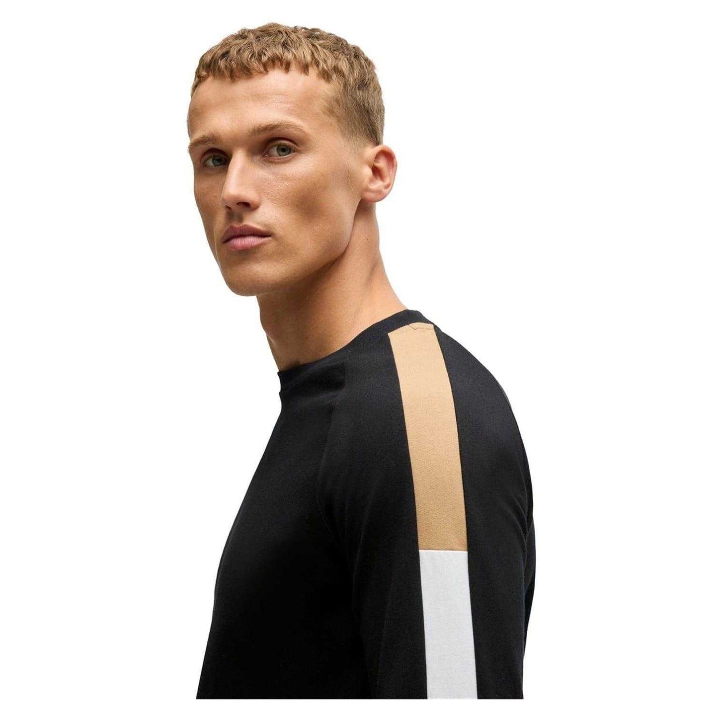 Black - Side - Boss Mens Iconic Regular Sweatshirt