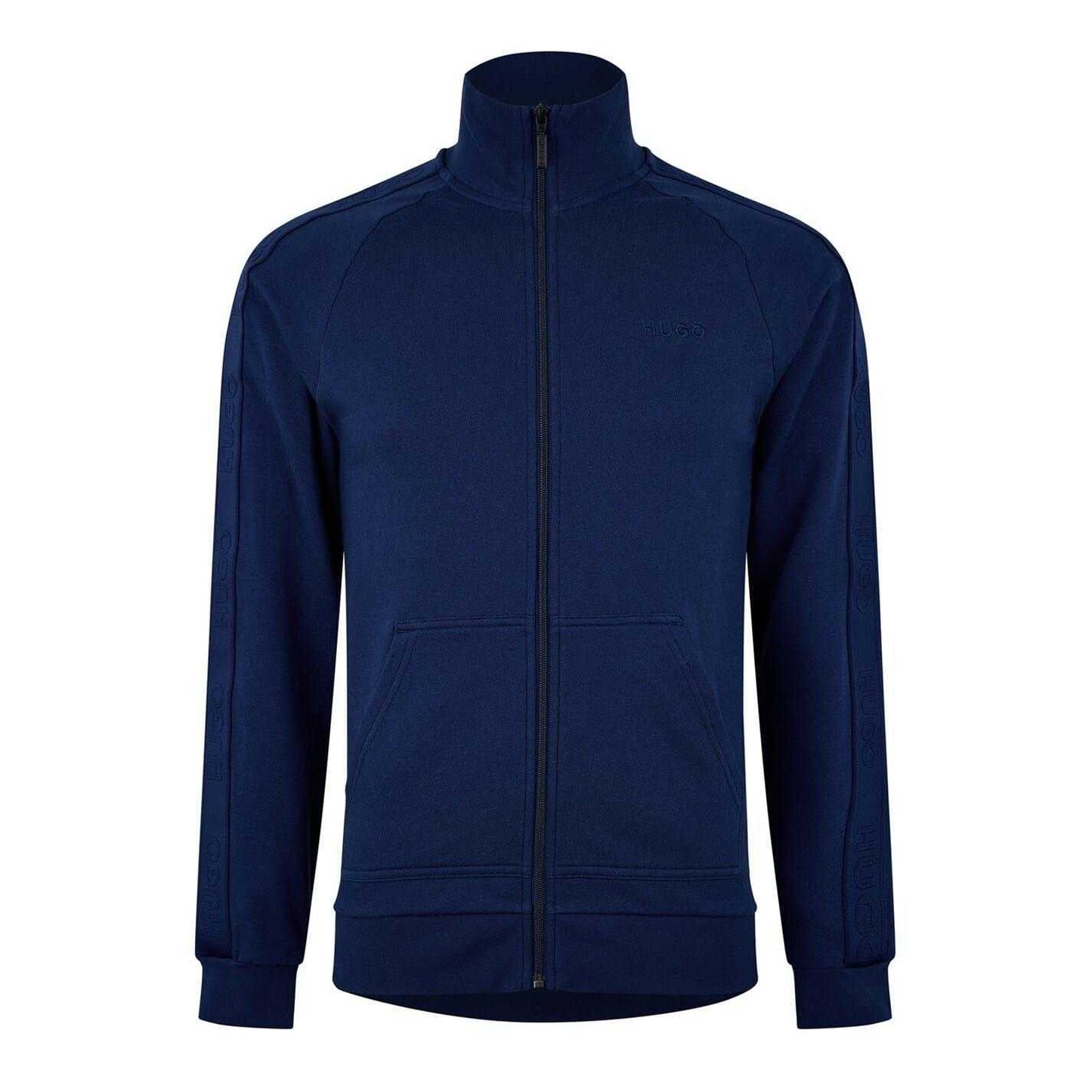 Dark Blue - Front - Hugo Boss Mens Regular Raglan Long-Sleeved Sweatshirt