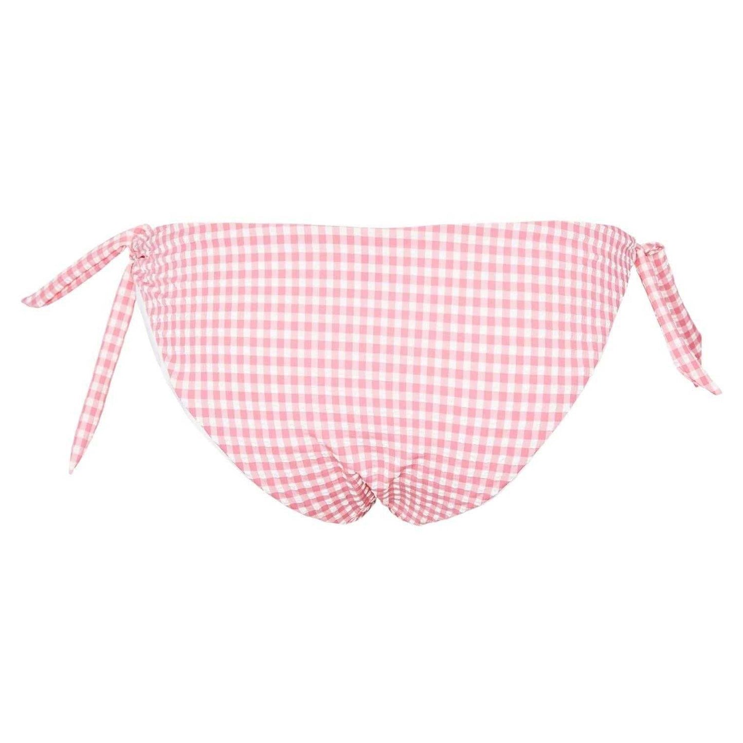 Morning Glory - Back - Pieces Womens-Ladies Checked Low Rise Bikini Bottoms