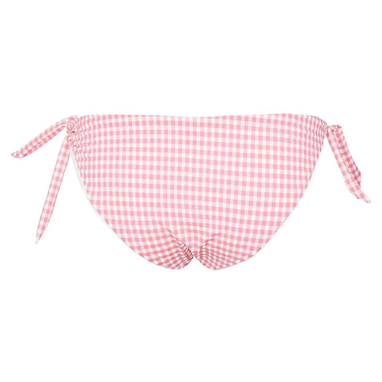 Morning Glory - Back - Pieces Womens-Ladies Checked Low Rise Bikini Bottoms