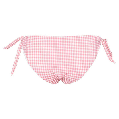 Morning Glory - Back - Pieces Womens-Ladies Checked Low Rise Bikini Bottoms