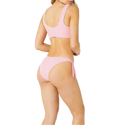 Morning Glory - Lifestyle - Pieces Womens-Ladies Checked Low Rise Bikini Bottoms