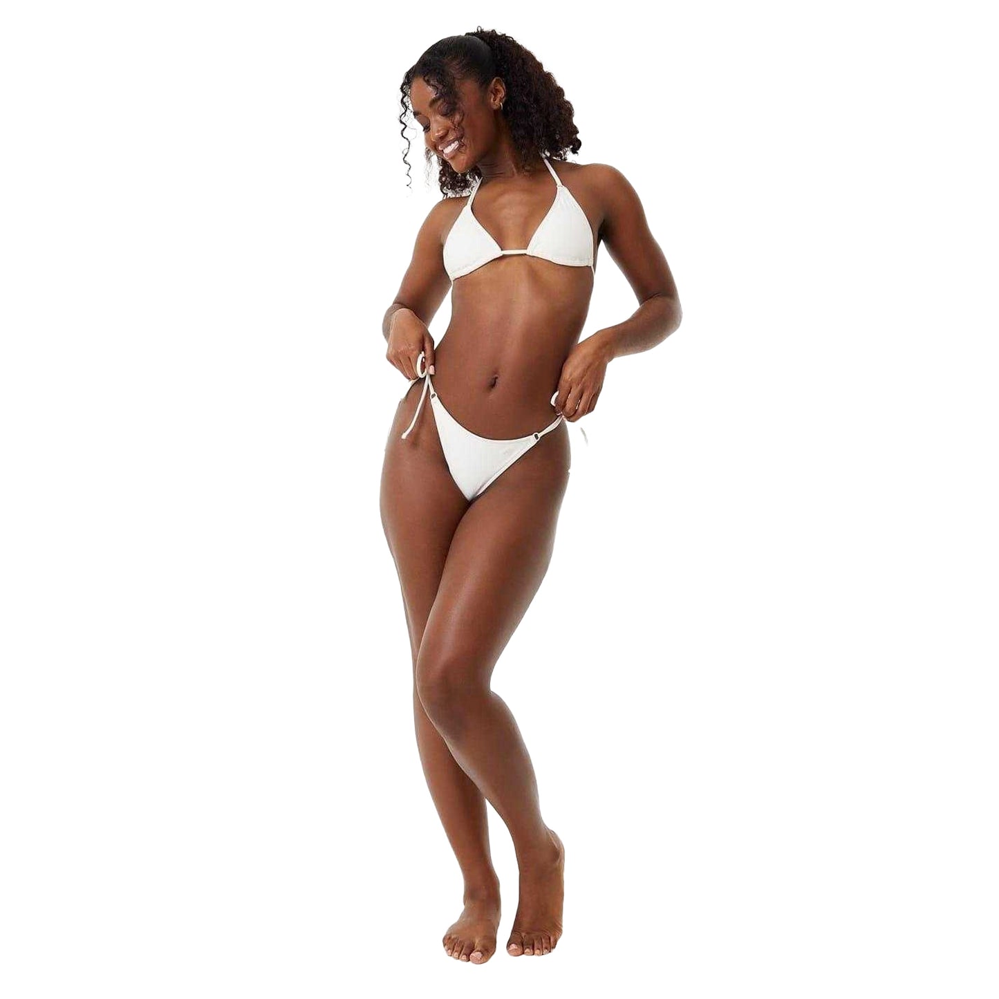 Cream - Lifestyle - Jack Wills Womens-Ladies Hooped Bikini Bottoms
