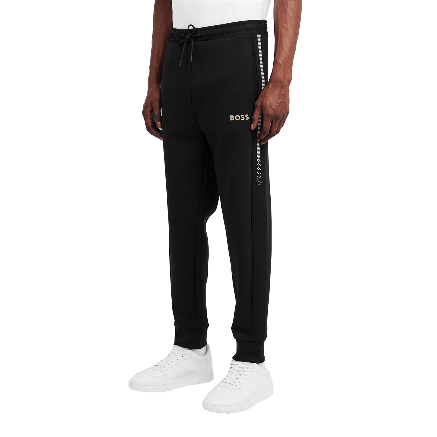 Black - Side - Boss Mens Hadiko Joggers