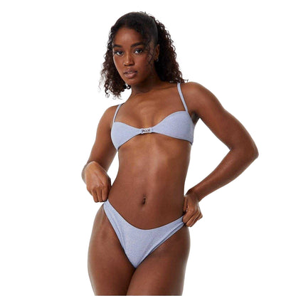Soft Blue Print - Front - Jack Wills Womens-Ladies Glitter Bikini Bottoms